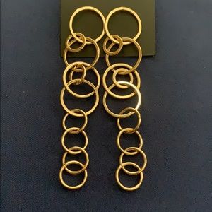 Ring connected earrings